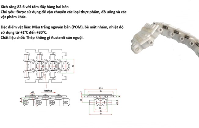 Xích răng cưa 82.6