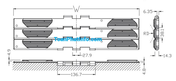 Xích tải thẳng chống trượt HF821-K1800