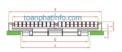 Xích tải thẳng con lăn hai khớp dòng 821PRR