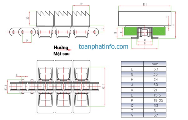 Xích tải thẳng đứng