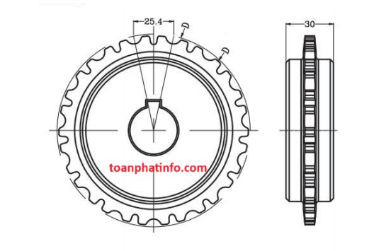 Bánh răng xích lưới T-3100