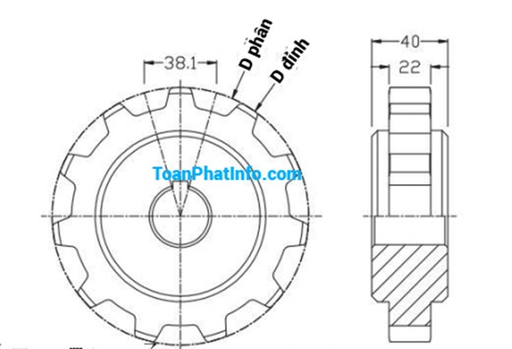 Bánh răng xích chủ động dòng 822/823
