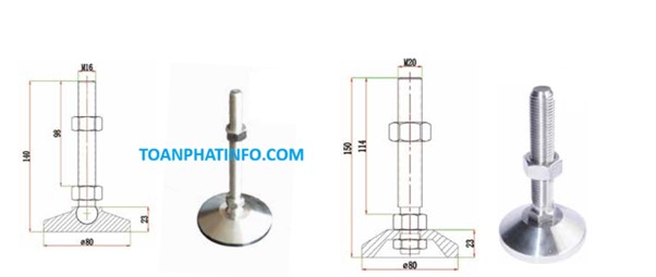 Chân điều chỉnh (825, 826, 829, 830, 831, 825A, 825B, 825C, 829A, 829B, 829C)