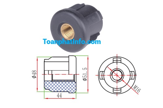 Đai ốc chân ống tròn/vuông (841, P852)