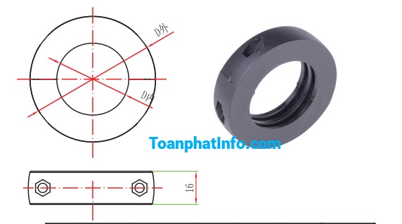 Ống lót trục cố định (858, 859)