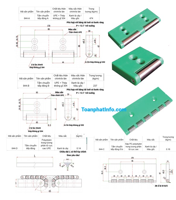 Tấm chuyển tiếp động (844-A, 844-B, 844-D, 844-C)