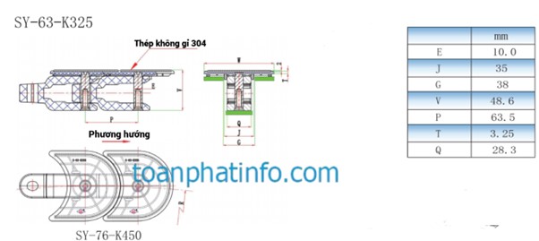 Xích sushi bề mặt thép cứng hóa