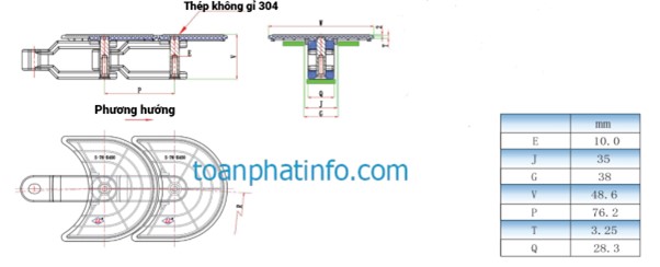 Xích sushi bề mặt thép cứng hóa