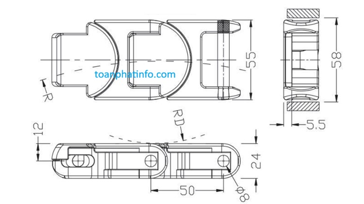 Xích xương sống 1705 liền mạch