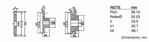Nhông Xích Tải Chuẩn 120