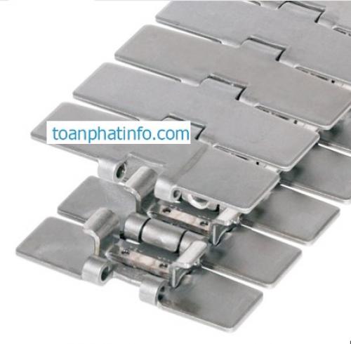 Xích tải phẳng cong inox không dẫn hướng dòng 881TAB