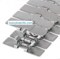 Xích tải phẳng cong inox không dẫn hướng dòng 881TAB
